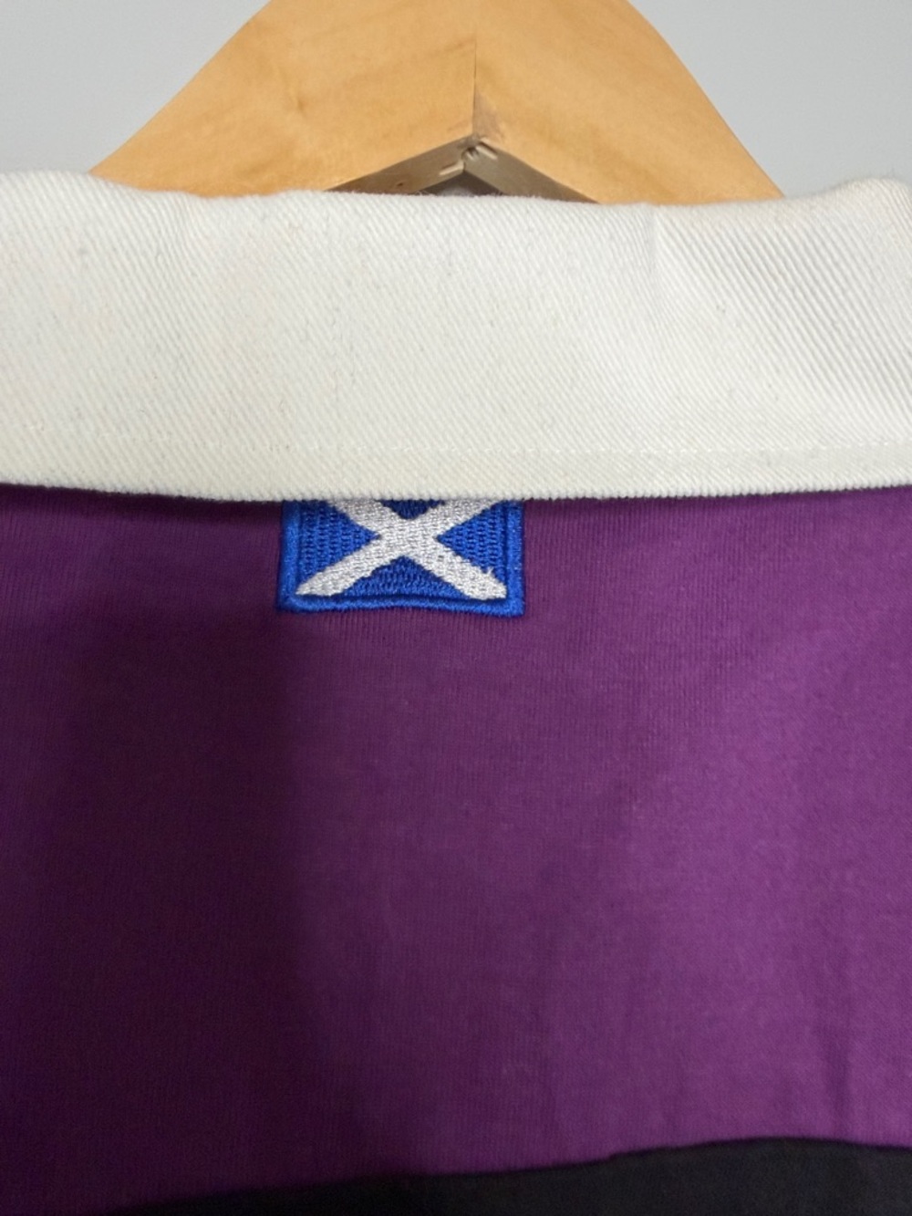 Scotland Long Sleeve Rugby Shirt - Purple & Black - Picture 8 of 9